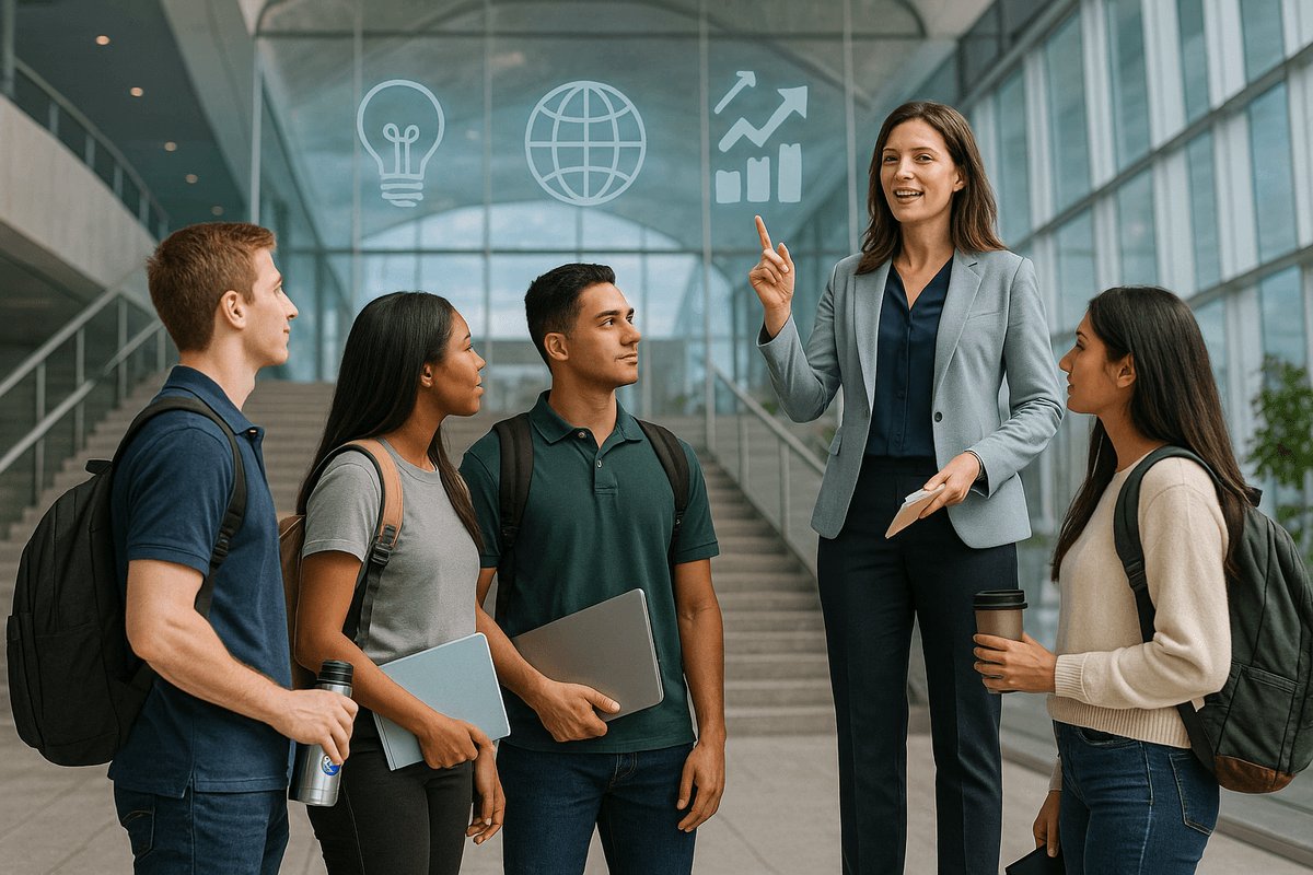 Students learning with OVCC platform